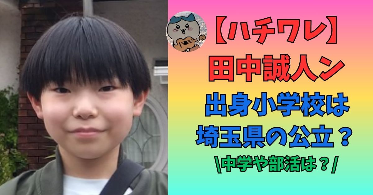 ハチワレ　田中誠人　小学校